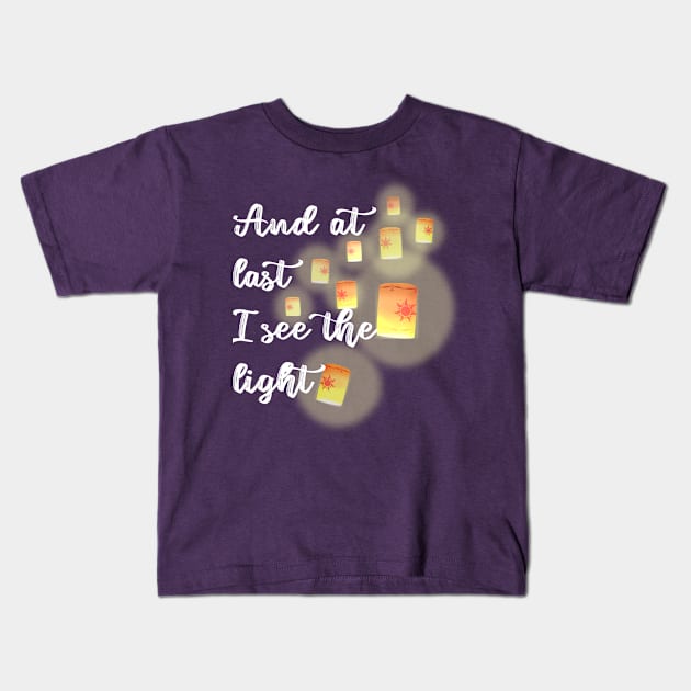 See the light Kids T-Shirt by Flip Flops in Fantasyland